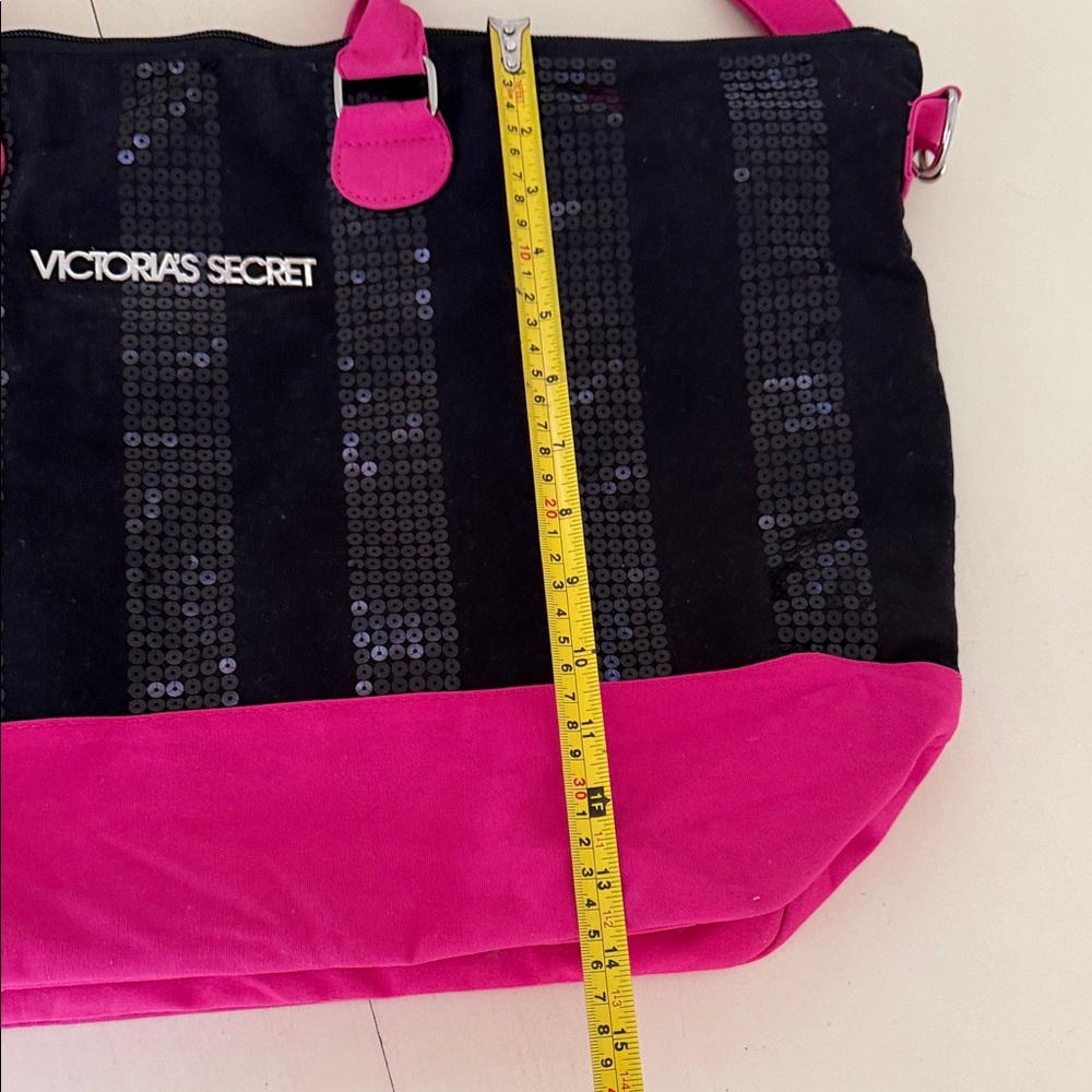 Victoria's Secret Black and Pink Sequin Tote - Picture 9 of 11